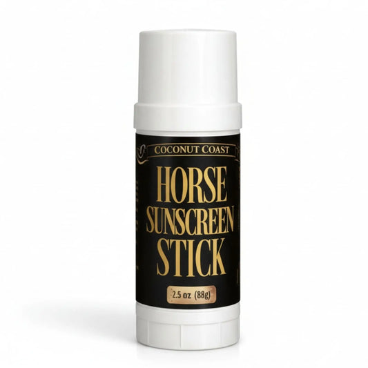 Coconut Coast Horse Sunscreen Stick – Mineral UVA/UVB Protection – 2.2 oz Coconut Coast