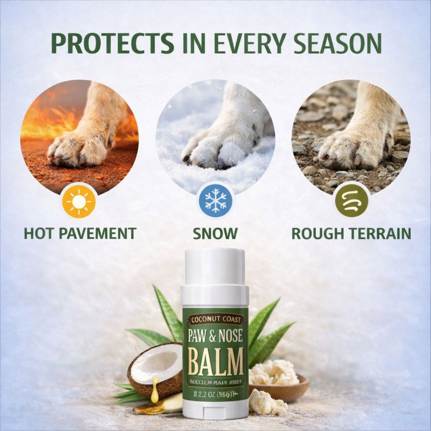 Coconut Coast Paw & Nose Balm Stick (2.2 oz)