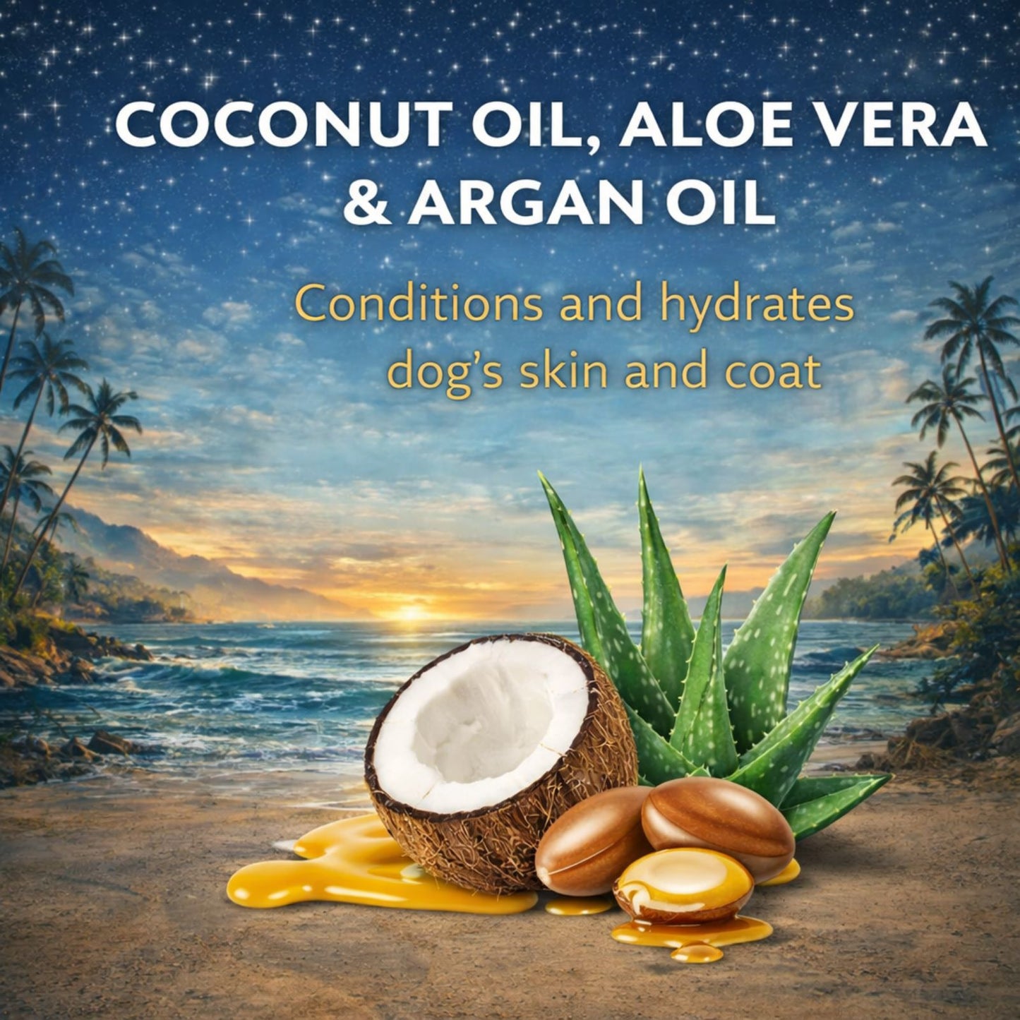 Coconut Coast Dog Shampoo & Conditioner – Palmetto Mist  Soft, Smooth Coats with a Fresh Coastal Finish