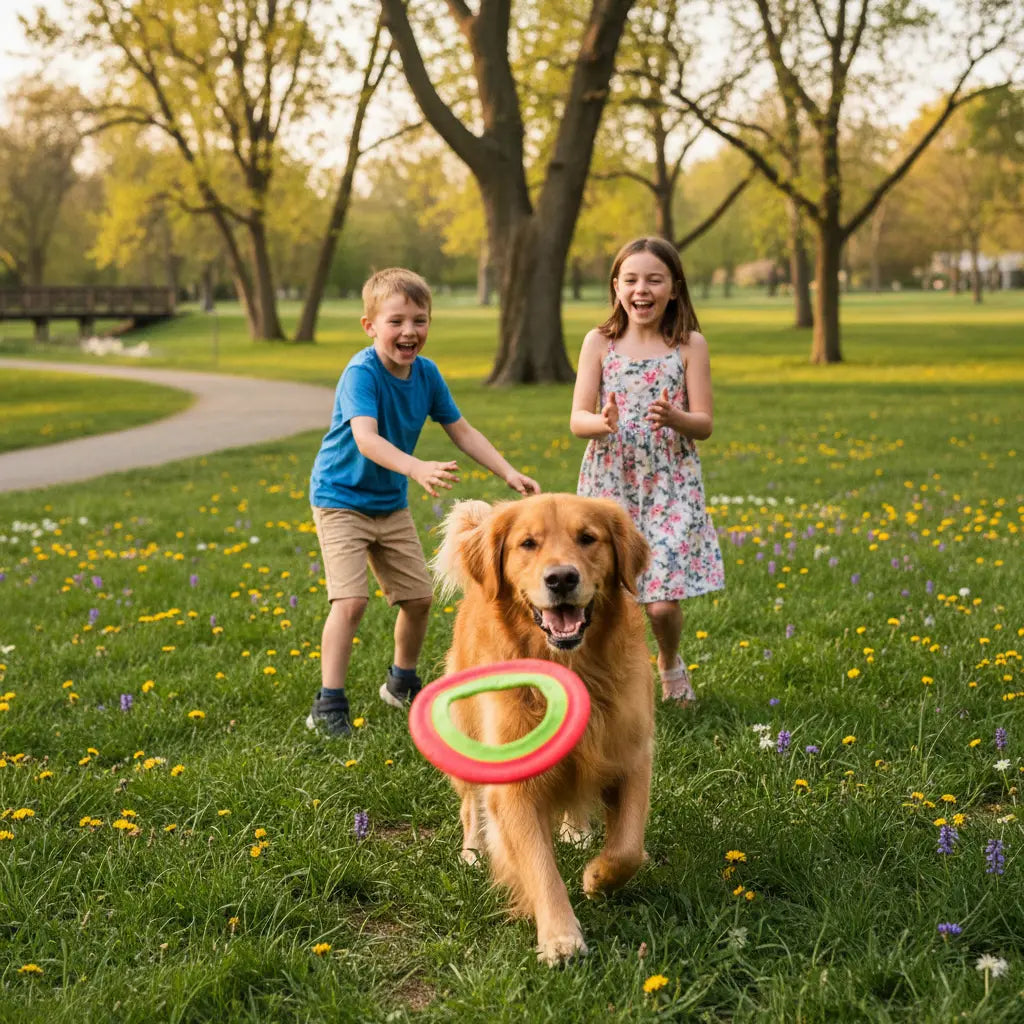 Active dog protected with paw balm for outdoor play in all weather