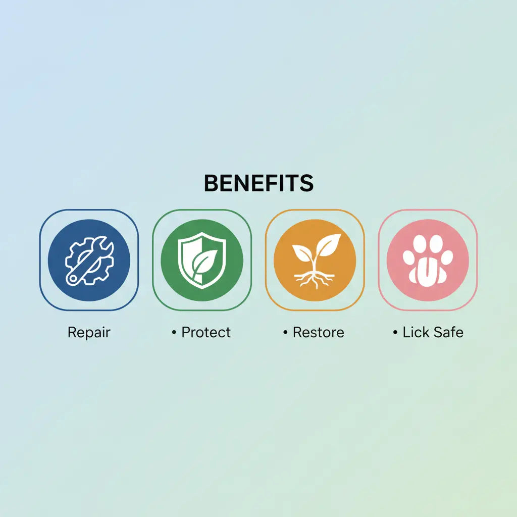 Dog paw balm protects from hot pavement ice snow and dryness